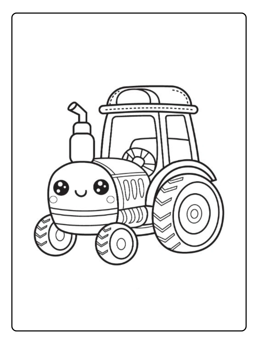 Trator de fazenda para colorir