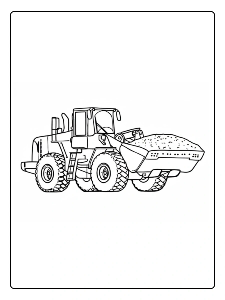 Trator grande para colorir