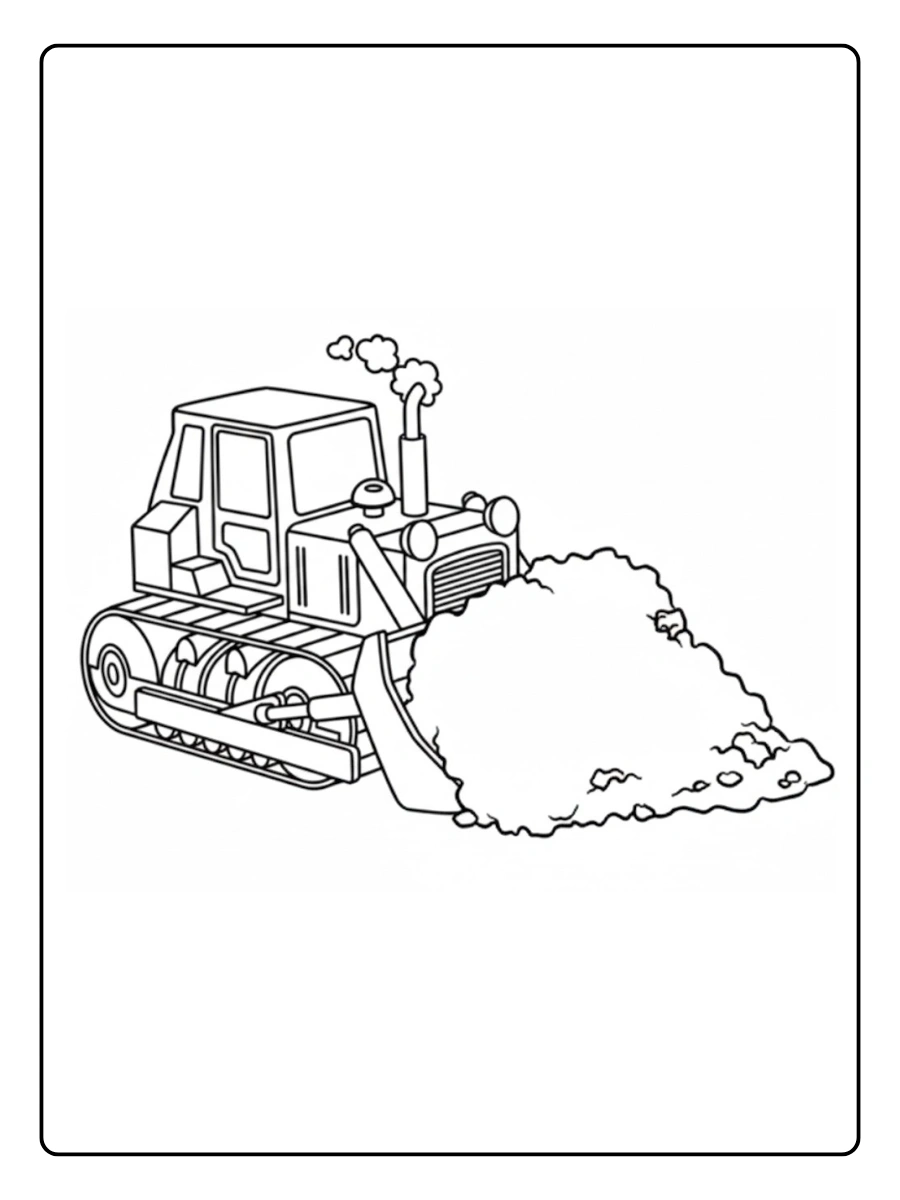 Trator pequeno para colorir