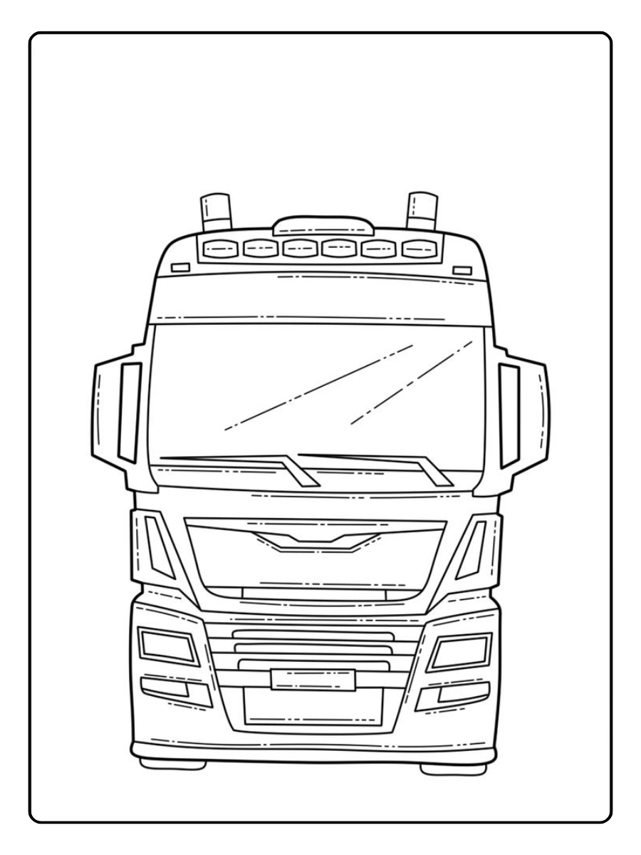Veículo caminhão para colorir