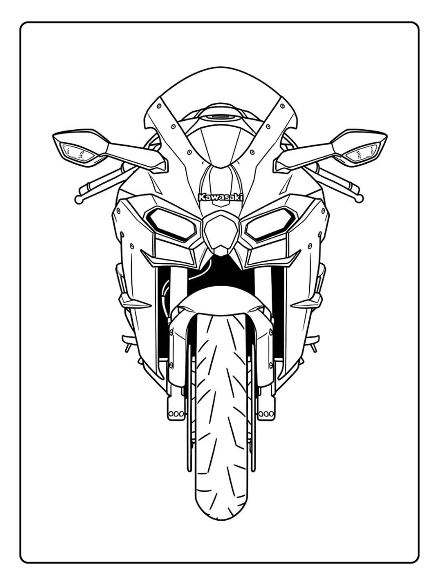 Veículo mota para colorir