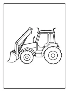 Veículo trator para colorir