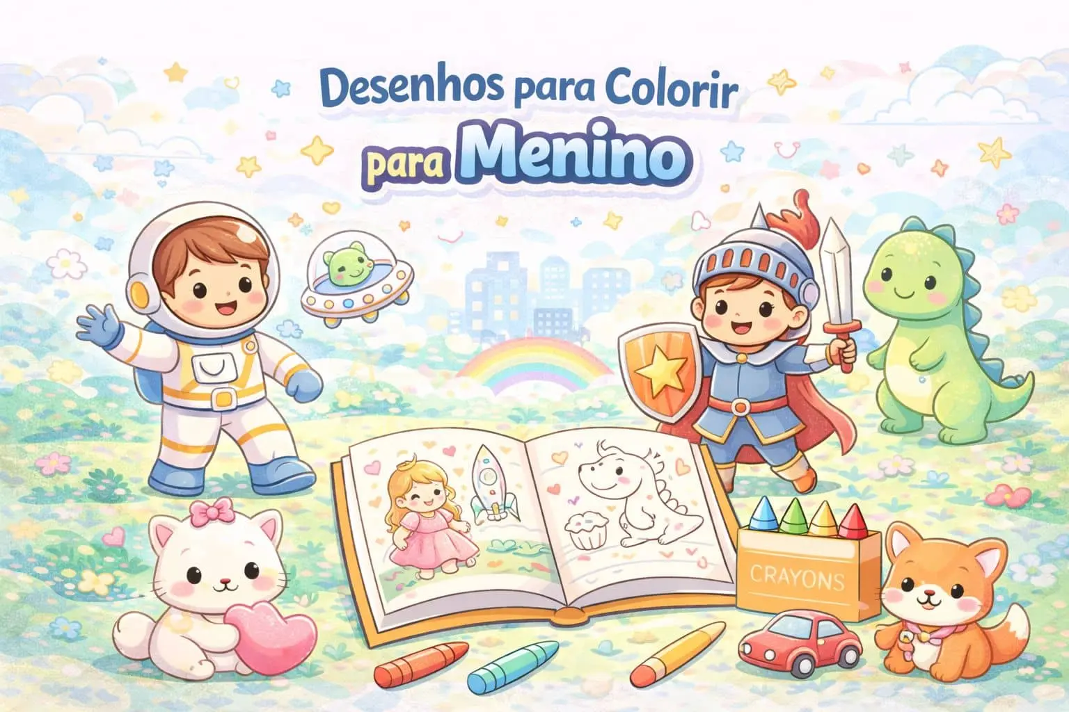 banner Desenhos para Colorir para Menino